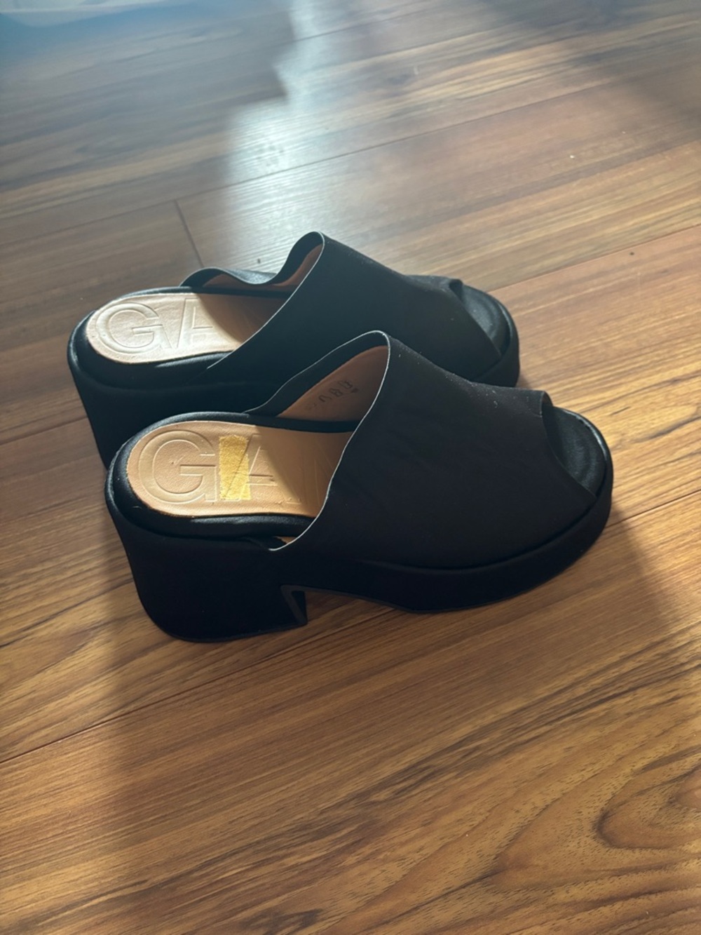 Ganni Retro Platform Wedge Mules Size 37